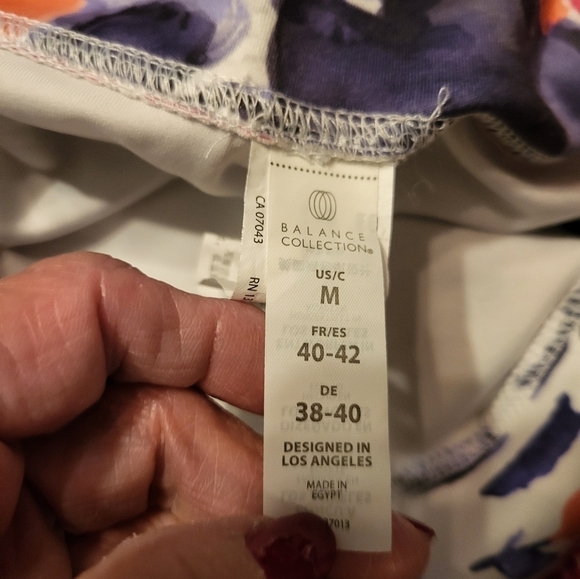 Balance Collection Med Floral Activewear soft high waist moisture wicking leggin - Picture 13 of 14